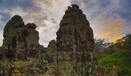 Storm clouds over Bayon at sunset web ready