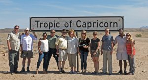 Group at tropic of Capricorn